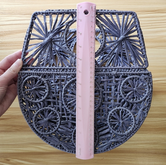 House of Harlow Purple Woven Basket Bag - Picture 2 of 8